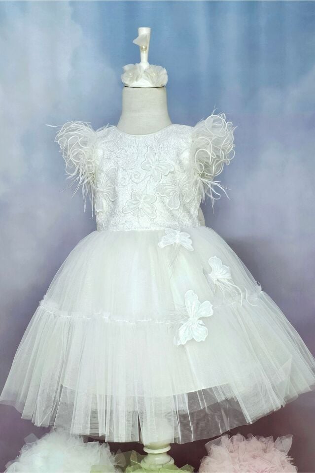 Güpür dantelli Gelinlik Model Elbise